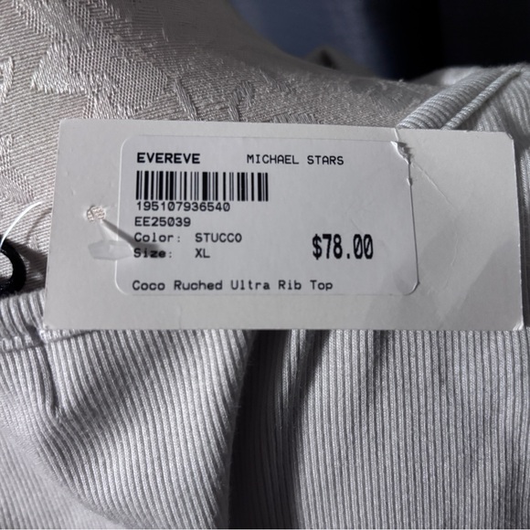 Michael Stars Coco Ruched Ultra Rib Top - Picture 4 of 8